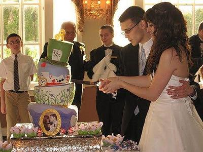 Alice In Wonderland Wedding Cake - Cake by Danielle O'vens
