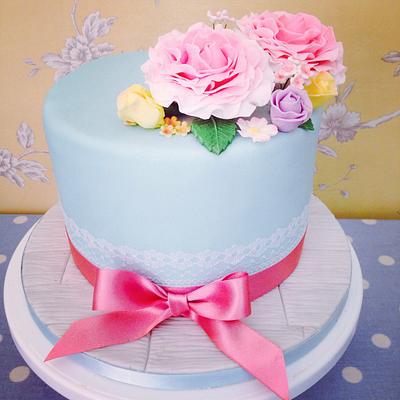 Vintage Floral Cake - Cake by Jade Somers