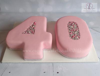 40th birthday cake - Cake by Natalie Wells