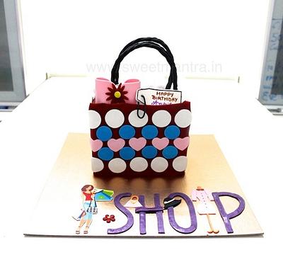Shopping Bag cake - Cake by Sweet Mantra Homemade Customized Cakes Pune