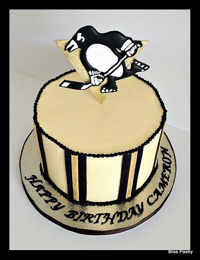 Pittsburgh Penguins Hockey Theme - Cake by Bliss Pastry