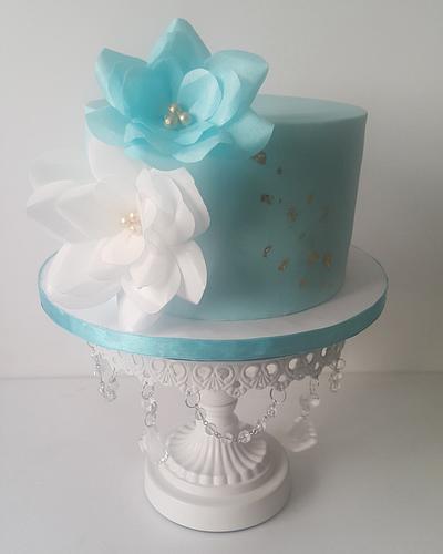 Blue and white.. - Cake by Bella's Cakes 