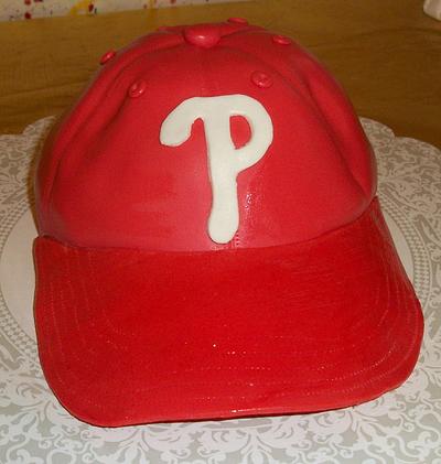 Phillies Cap Cake - Cake by Tracy's Custom Cakery LLC