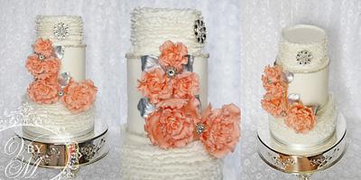 Ruffle&Roses cake - Cake by Art Cakes Prague