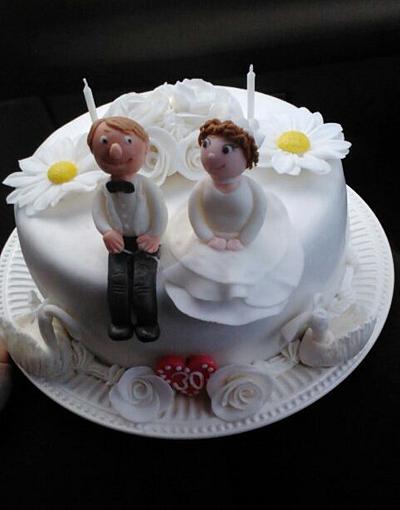 30th Wedding Anniversary Cake - Cake by Amanda