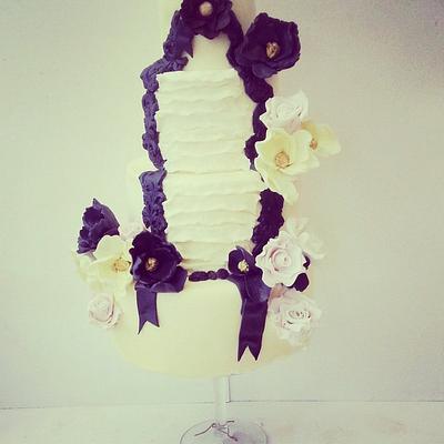 black and yellow wedding cake. - Cake by Swt Creation