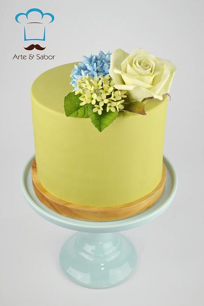 Rose and hydrangeas - Cake by José Pablo Vega