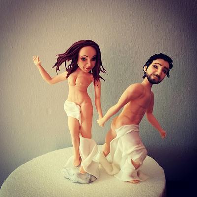 Nude Bride and Groom - Cake by Jennifer