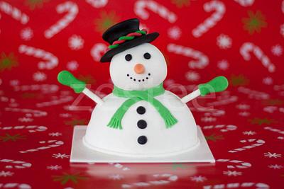 Snowman Christmas Cake - Cake by Rachel