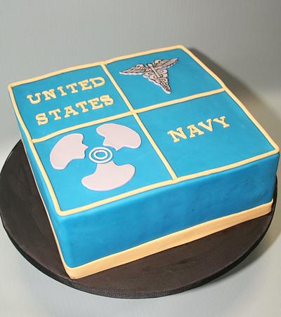 Navy Cake - Cake by Anchored in Cake