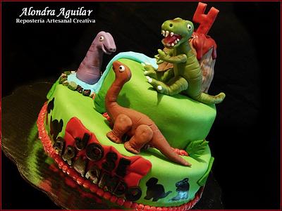 Dinosaur Cake - Cake by Alondra Aguilar