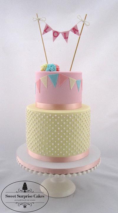 Bunting and Pom Poms - Cake by Rose, Sweet Surprise Cakes