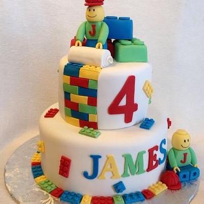Lego Men Birthday Cake - Cake by Dakota's Custom Confections