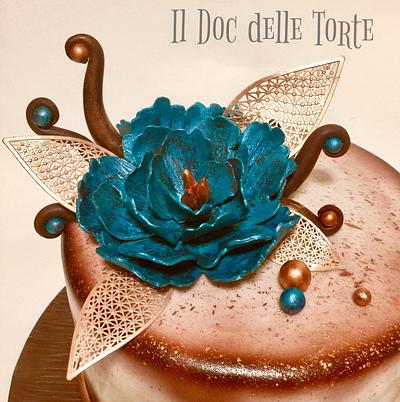 Modeling chocolate flowers cake - Cake by Davide Minetti