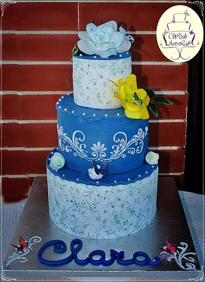 Wafer Paper Cake - Clara - Cake by Wesh ArtsLab