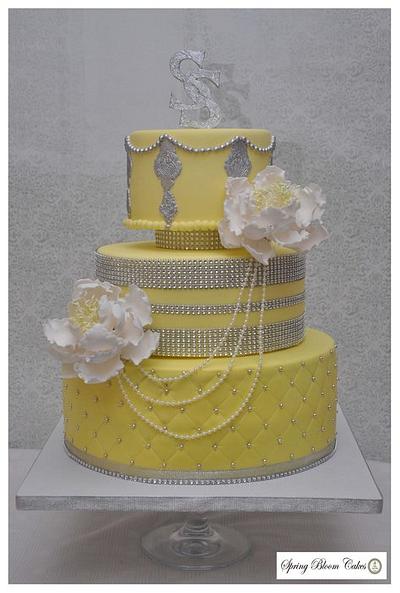 Yellow Wedding cake - Cake by Spring Bloom Cakes