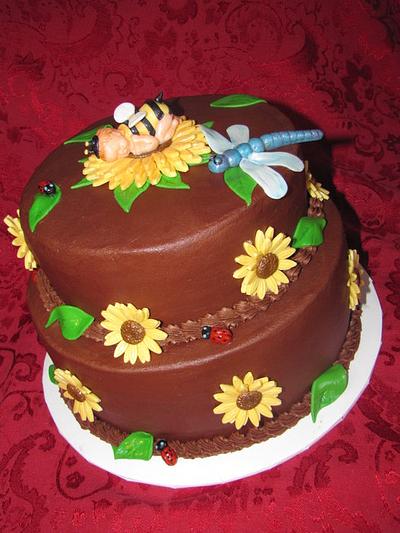 Sunflower Baby Shower - Cake by Tiffany Palmer