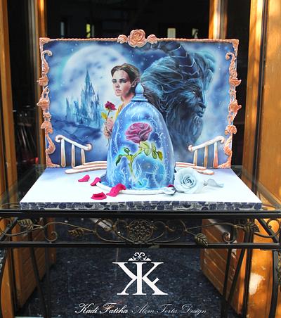 Beauty and the Beast airbrushed cake - Cake by Fatiha Kadi