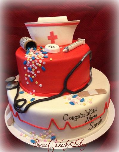 Nurse Graduation Cake - Cake by Amy Erb