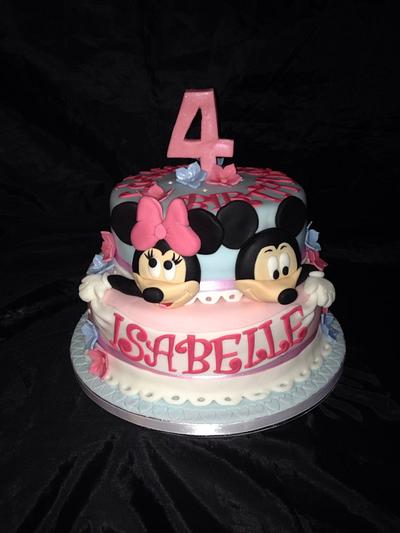 Mickey & Minnie 2 Tier - Cake by Caron Eveleigh