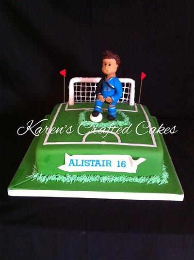 Football cake - Cake by Karens Crafted Cakes