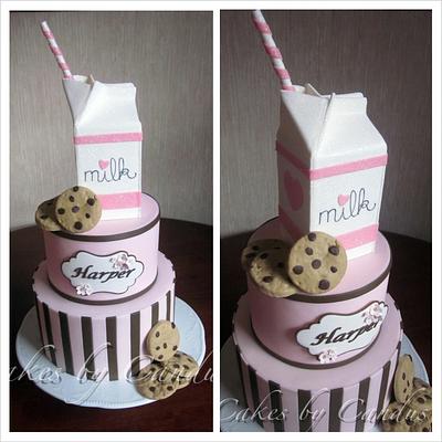 milk and cookies! - Cake by cakesbycandus