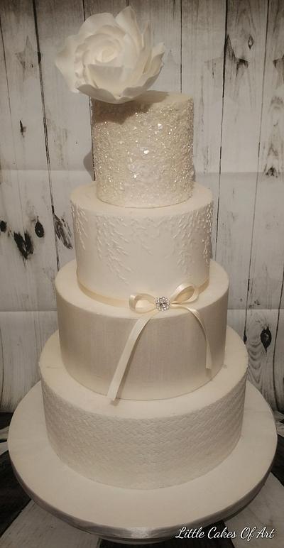 Winter wedding - Cake by Little Cakes Of Art