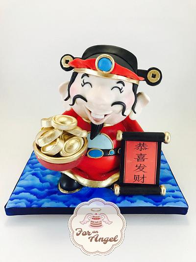 Chinese New Year Cake Collaboration - God of Fortune - Cake by Rifera Pawlowski