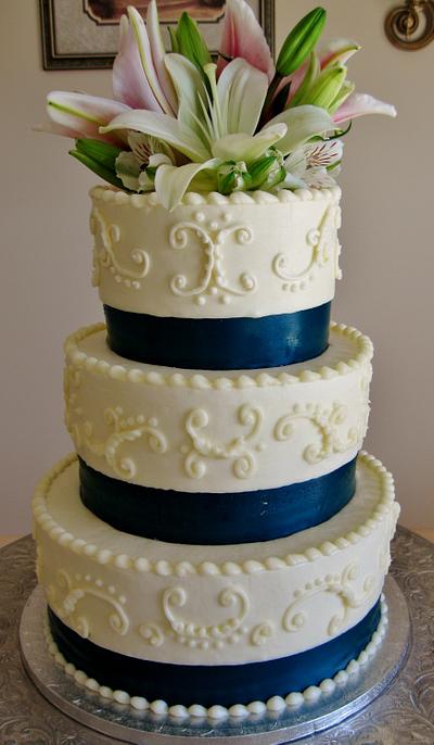 Lily Buttercream wedding cake - Cake by Nancys Fancys Cakes & Catering (Nancy Goolsby)