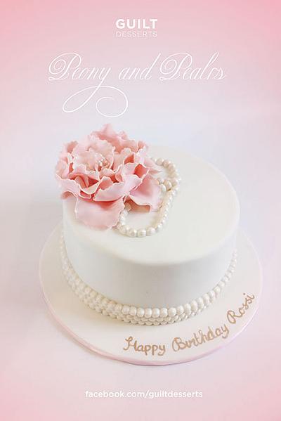 Peony & Pearls - Cake by Guilt Desserts
