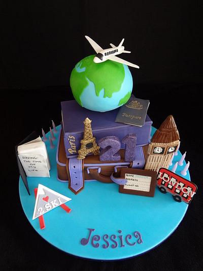  Europe Travel 21st Birthday Cake - Cake by Julie Anne White