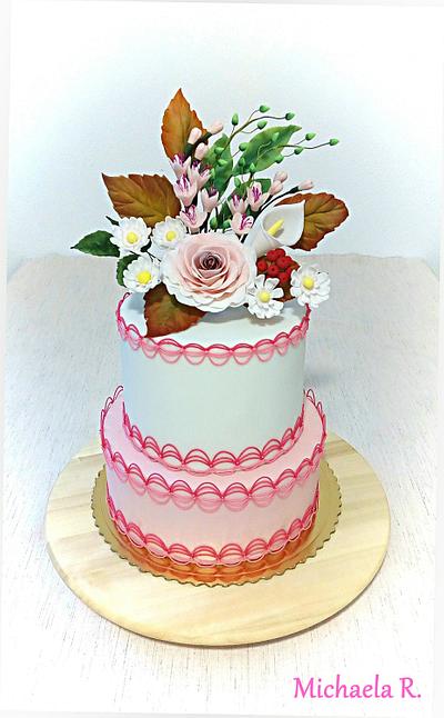 Flower - royal icing cake - Cake by Mischell