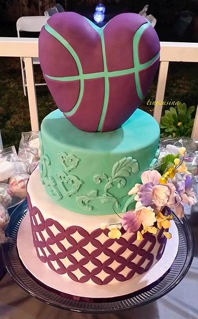 teal-purple basketball love - Cake by Tinycusina
