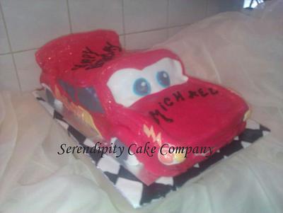 Lightening McQueen Cake - Cake by Serendipity Cake Company 