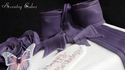Purple themed Birthday cake - Cake by Eccentry Cakez