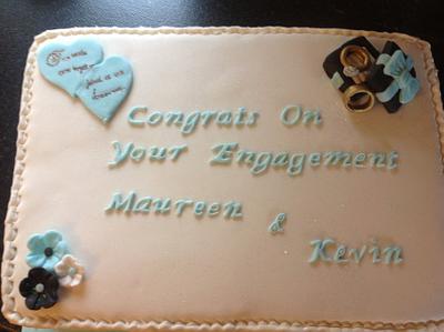 Engagement Cake  - Cake by Lisa sweeney 
