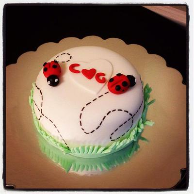 Ladybug theme anniversary cake - Cake by Jeremy