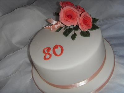 Tangerine Roses - Cake by Christine