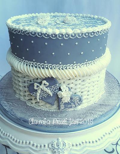 shabby chic & royal icing - Cake by Claudia Prati