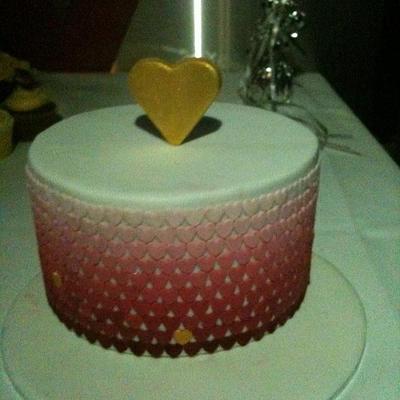 Heart Engagement Cake - Cake by Emma