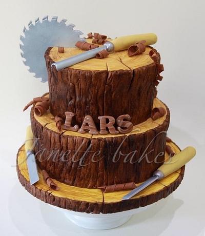 Wood effect cake  - Cake by Janette Bakes