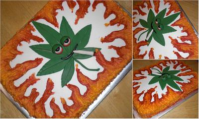 burning Leaf  - Cake by Laciescakes