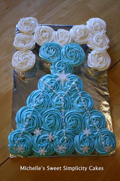 Elsa Frozen Cupcake Dress - Cake by Michelle