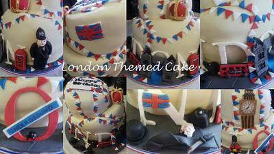 London themed Wonky Cake  - Cake by TracyLouX  
