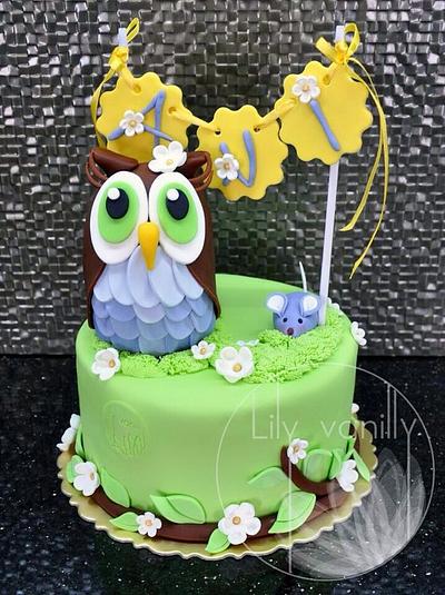 OWL and MOUSE - Best Friends Forever:) - Cake by Lily Vanilly