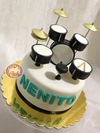 Bateria para Eric /Drum set for Eric - Cake by TheCake by Mildred