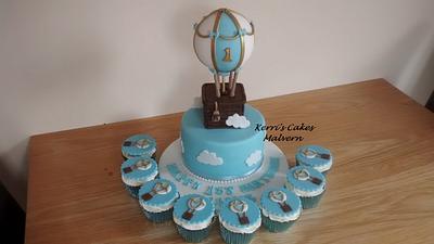 Hot Air Balloon 1st Birthday - Cake by Kerri's Cakes