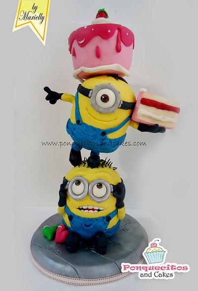 Minions Gravity Cake - Cake by Marielly Parra