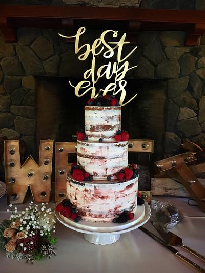 Rustic naked cake - Cake by Robynblue