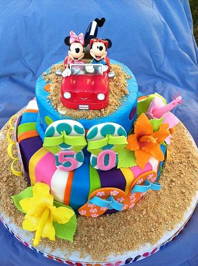 Hawaiian Mickey 50th Anniversary - Cake by TastyMemoriesCakes